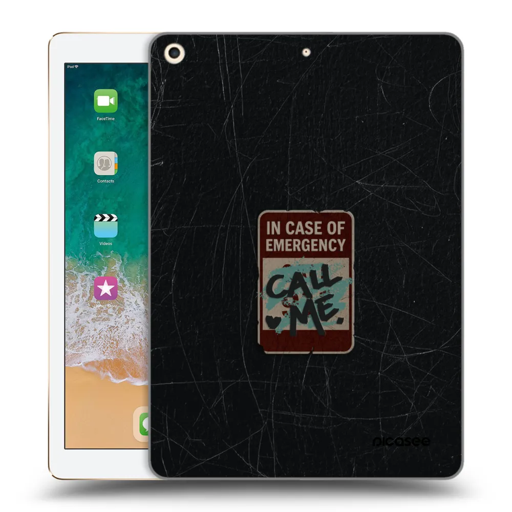 Picasee transparente Silikonhülle für Apple iPad 9.7" 2017 (5. gen) - EMERGENCY