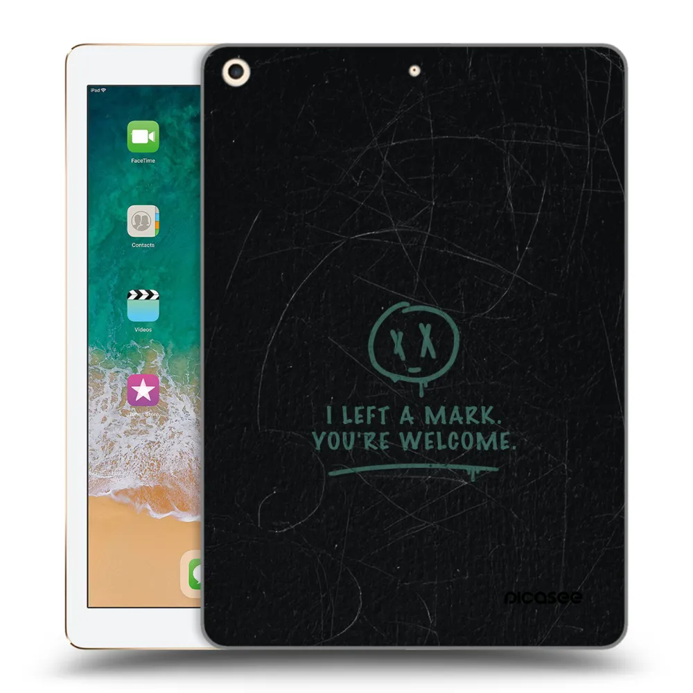 Picasee transparente Silikonhülle für Apple iPad 9.7" 2017 (5. gen) - LEFT A MARK