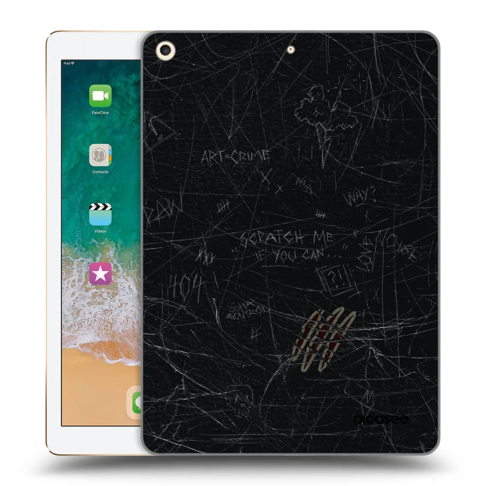 Picasee transparente Silikonhülle für Apple iPad 9.7" 2017 (5. gen) - SCRATCH