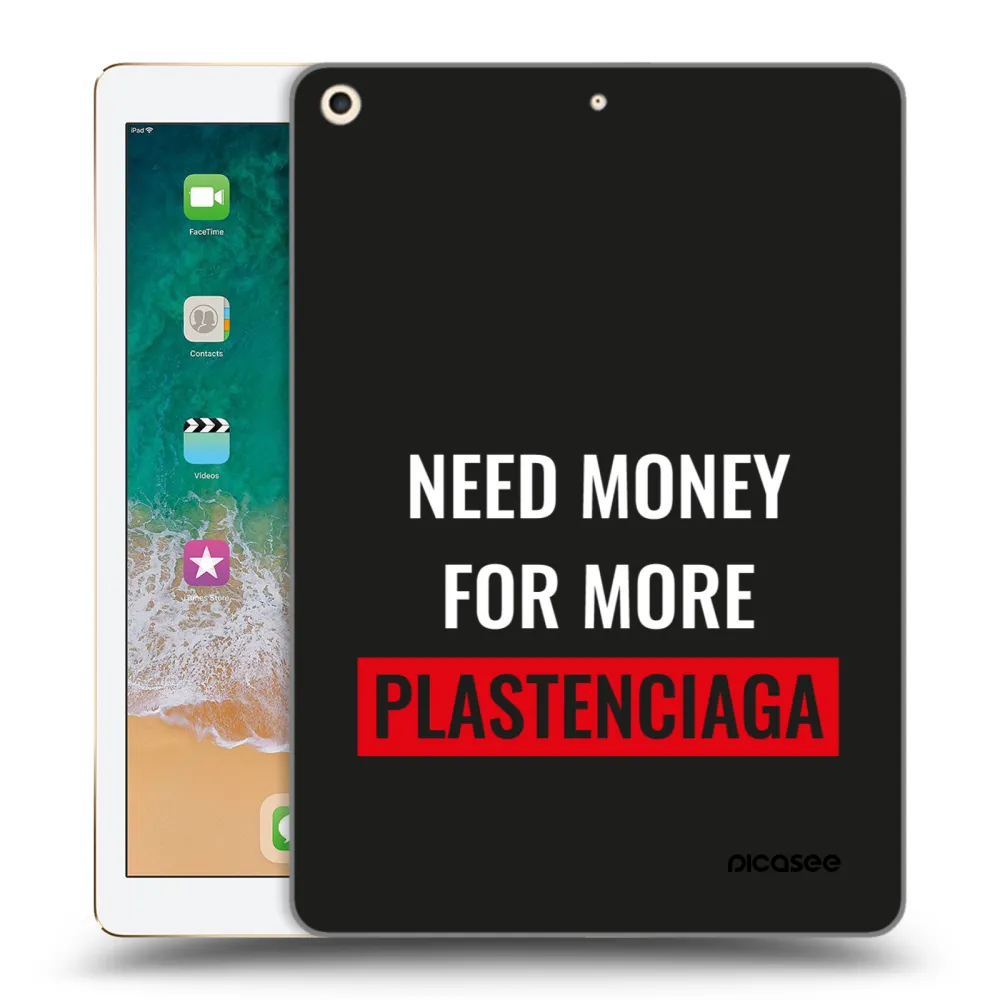 Picasee transparente Silikonhülle für Apple iPad 9.7" 2017 (5. gen) - More PLASTENCIAGA