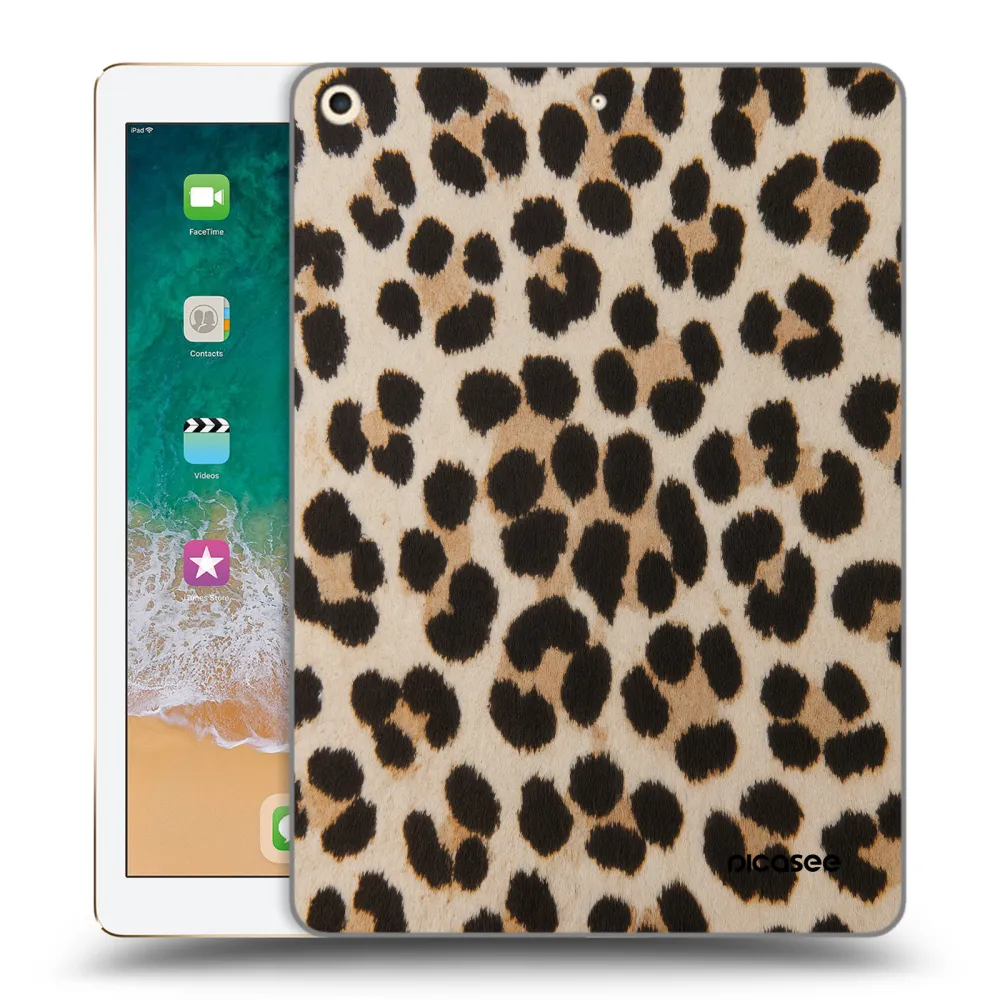 Picasee transparente Silikonhülle für Apple iPad 9.7" 2017 (5. gen) - Brown Tiger