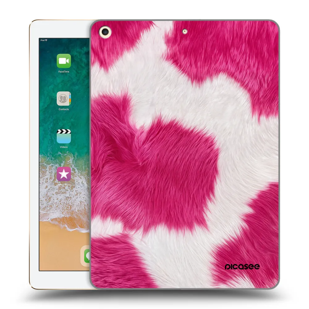 Picasee transparente Silikonhülle für Apple iPad 9.7" 2017 (5. gen) - Pink Moo