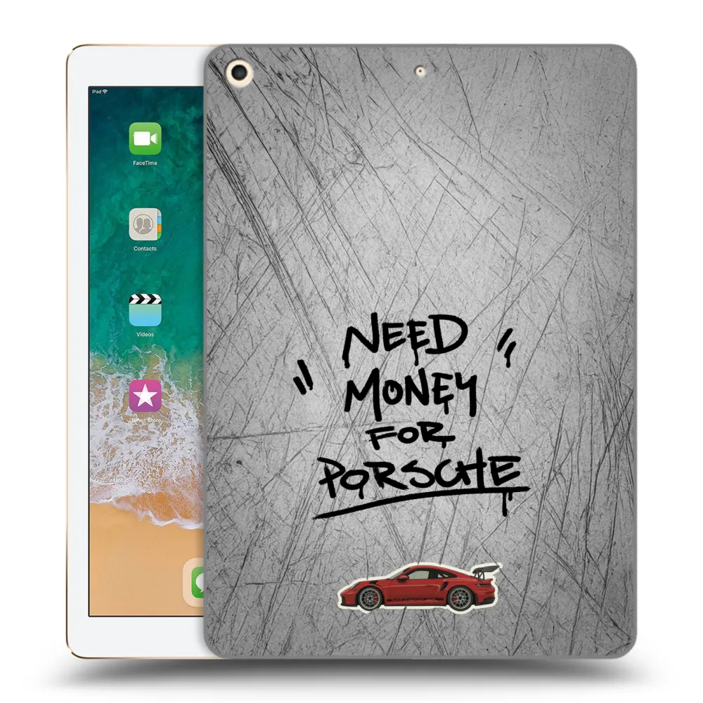 Picasee transparente Silikonhülle für Apple iPad 9.7" 2017 (5. gen) - Grey Drift