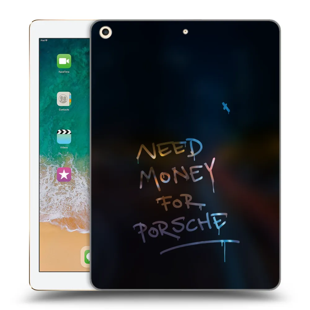 Picasee transparente Silikonhülle für Apple iPad 9.7" 2017 (5. gen) - Neon Nights