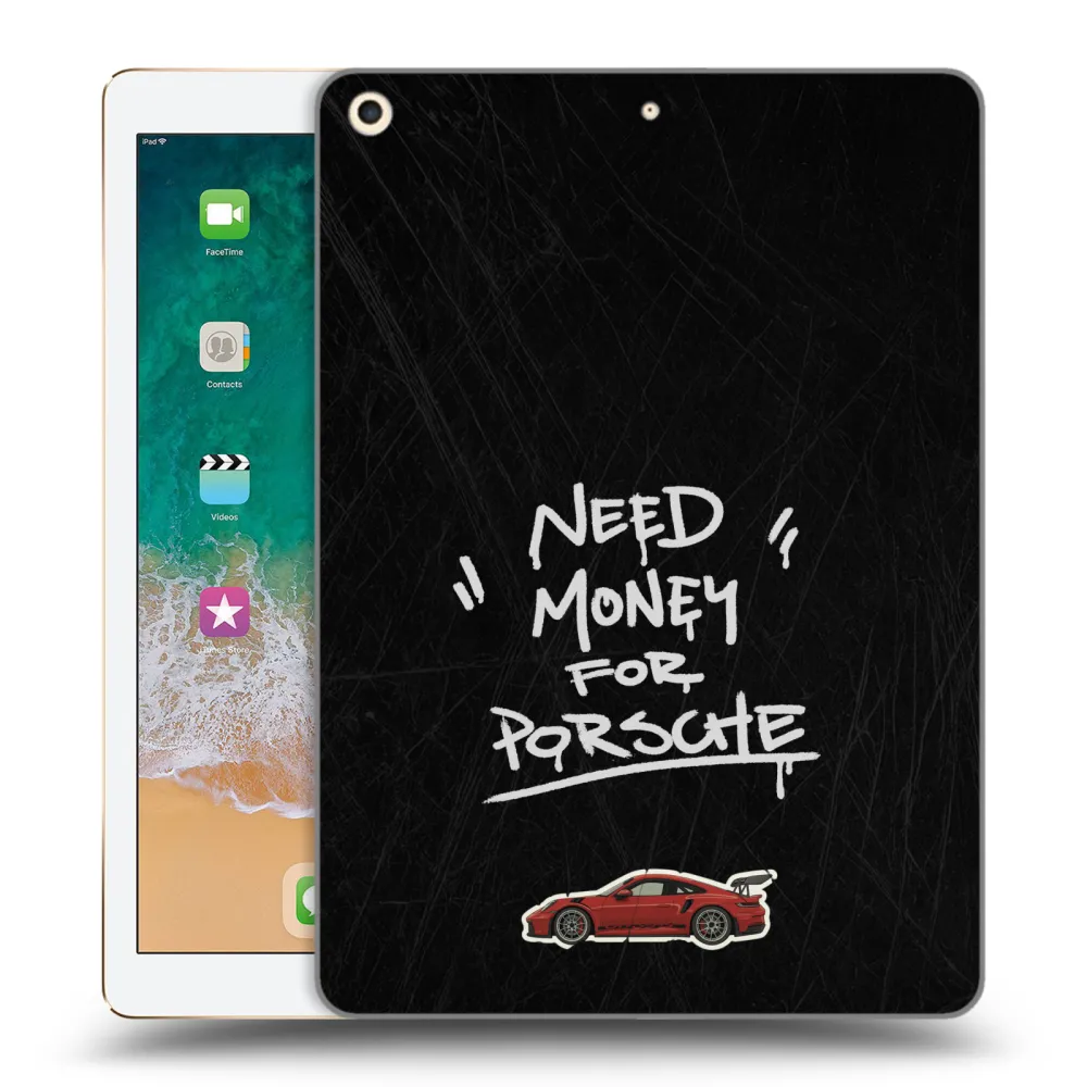 Picasee transparente Silikonhülle für Apple iPad 9.7" 2017 (5. gen) - Dark Racer