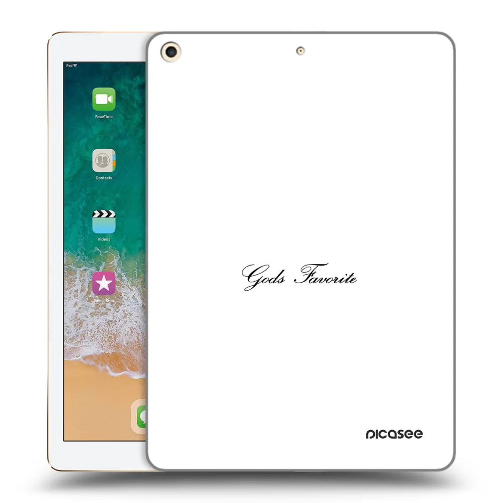 Picasee transparente Silikonhülle für Apple iPad 9.7" 2017 (5. gen) - Gods Favorite