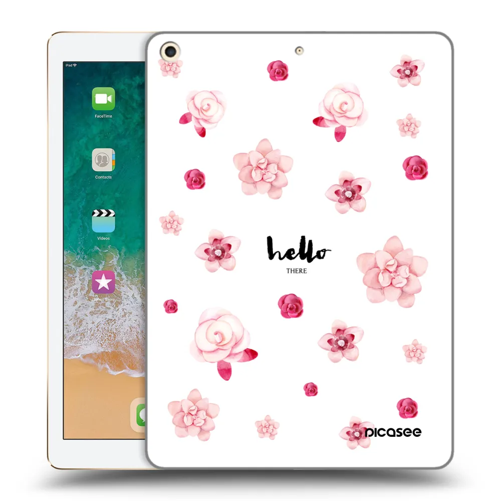 Picasee transparente Silikonhülle für Apple iPad 9.7" 2017 (5. gen) - Hello there