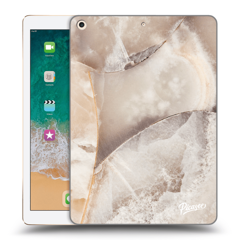 Picasee transparente Silikonhülle für Apple iPad 9.7" 2017 (5. gen) - Cream marble