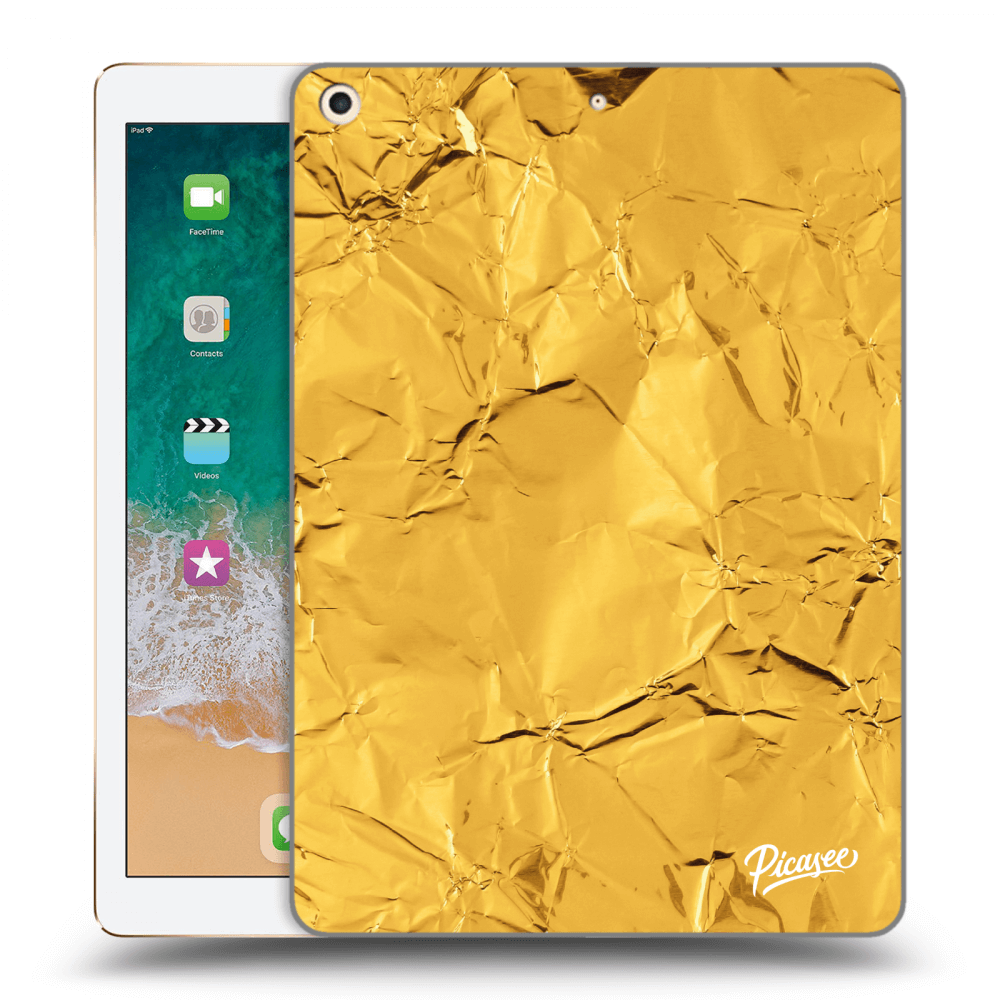 Picasee transparente Silikonhülle für Apple iPad 9.7" 2017 (5. gen) - Gold
