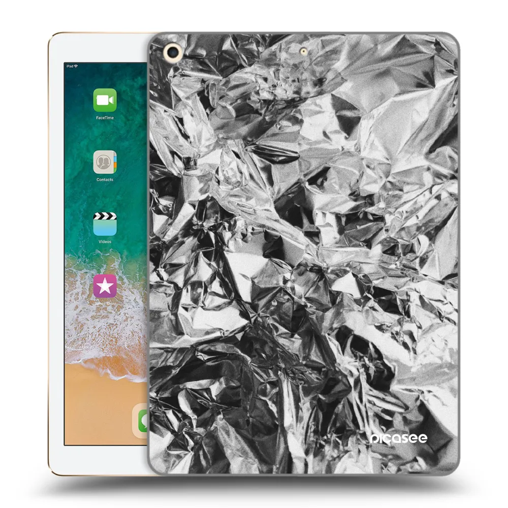 Picasee transparente Silikonhülle für Apple iPad 9.7" 2017 (5. gen) - Chrome