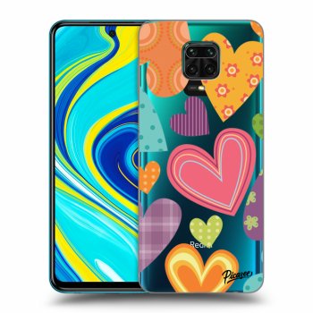 Picasee Xiaomi Redmi Note 9S Hülle - Transparentes Silikon - Colored heart