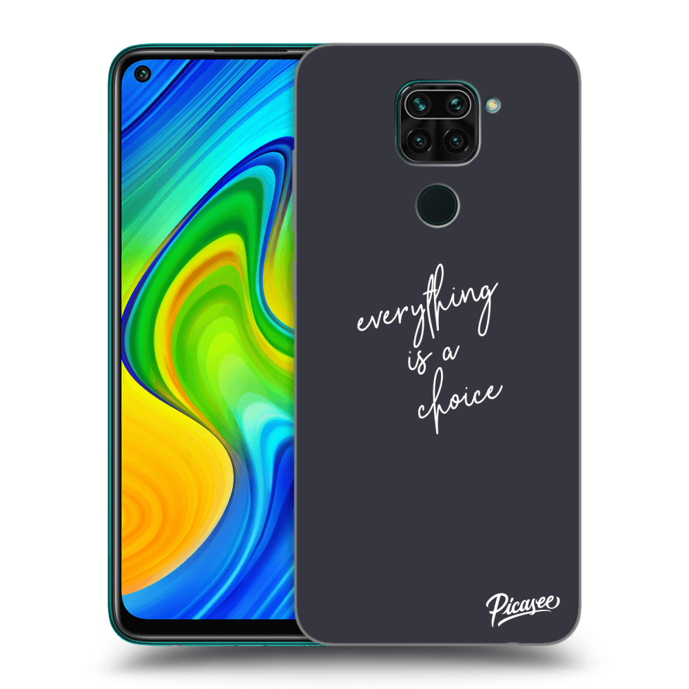 Picasee Xiaomi Redmi Note 9 Hülle - Transparentes Silikon - Everything is a choice