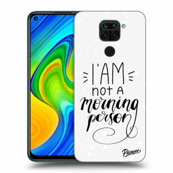 Picasee Xiaomi Redmi Note 9 Hülle - Transparentes Silikon - I am not a morning person