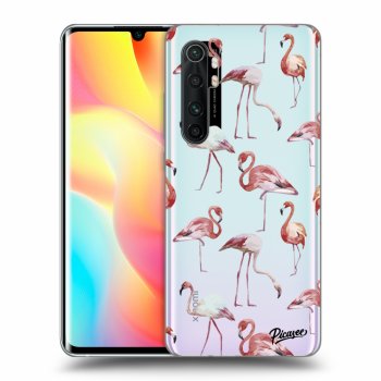 Picasee Xiaomi Mi Note 10 Lite Hülle - Transparentes Silikon - Flamingos