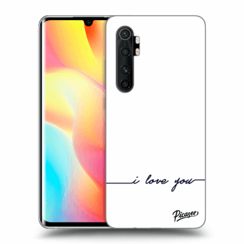 Picasee Xiaomi Mi Note 10 Lite Hülle - Schwarzes Silikon - I love you