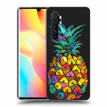 Picasee Xiaomi Mi Note 10 Lite Hülle - Schwarzes Silikon - Pineapple