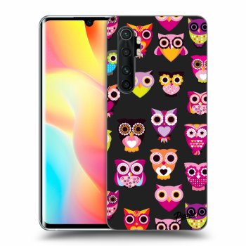 Picasee Xiaomi Mi Note 10 Lite Hülle - Schwarzes Silikon - Owls