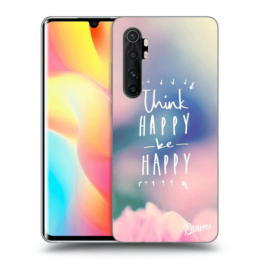Picasee Xiaomi Mi Note 10 Lite Hülle - Transparentes Silikon - Think happy be happy