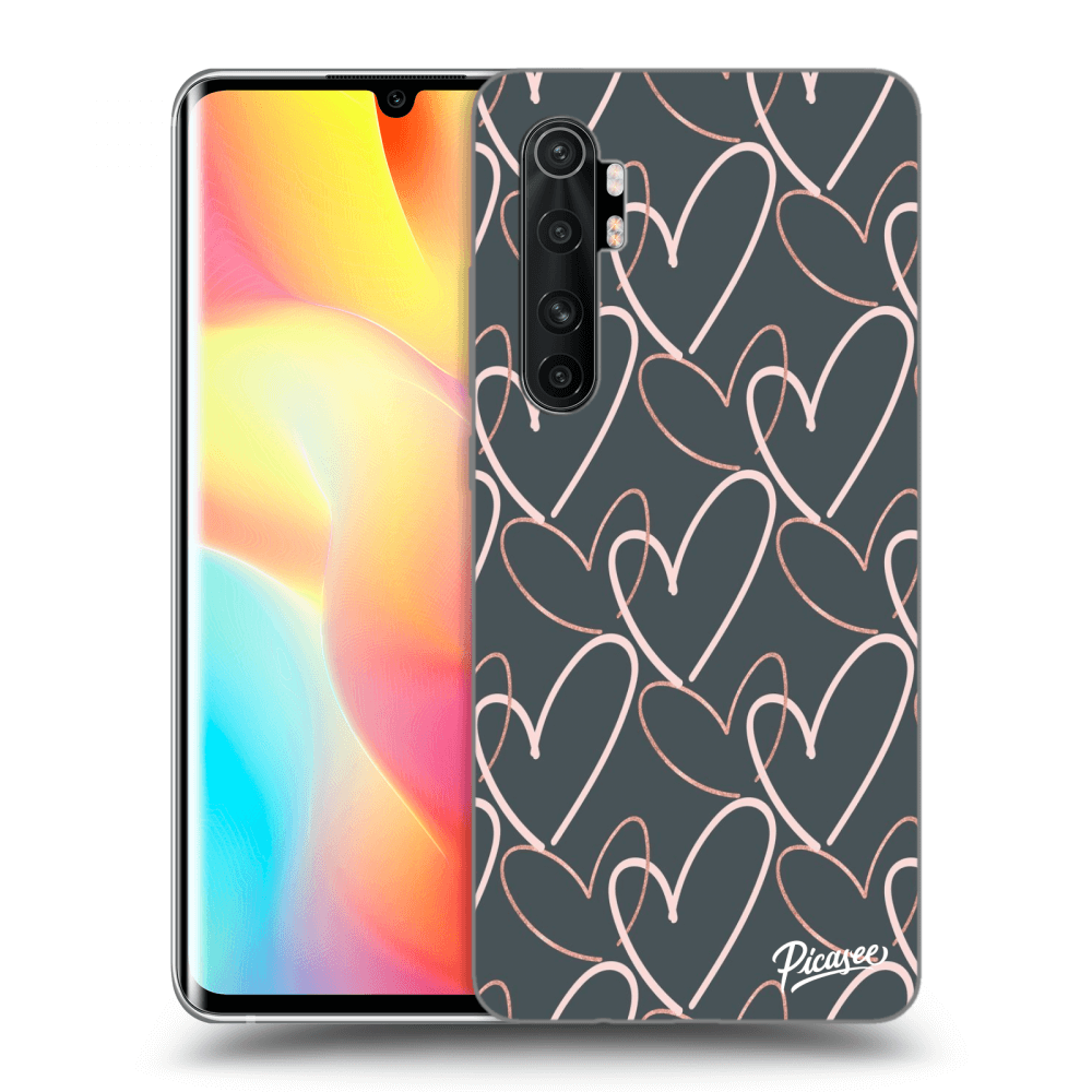 Picasee Xiaomi Mi Note 10 Lite Hülle - Schwarzes Silikon - Lots of love