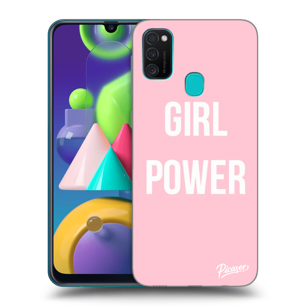 Picasee Samsung Galaxy M21 M215F Hülle - Schwarzes Silikon - Girl power
