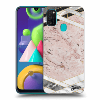 Hülle für Samsung Galaxy M21 M215F - Pink geometry