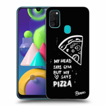 Picasee Samsung Galaxy M21 M215F Hülle - Schwarzes Silikon - Pizza
