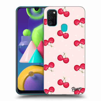 Picasee Samsung Galaxy M21 M215F Hülle - Schwarzes Silikon - Cherries