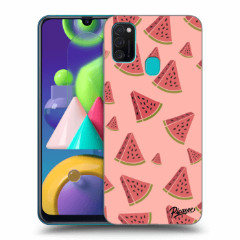 Picasee Samsung Galaxy M21 M215F Hülle - Schwarzes Silikon - Watermelon
