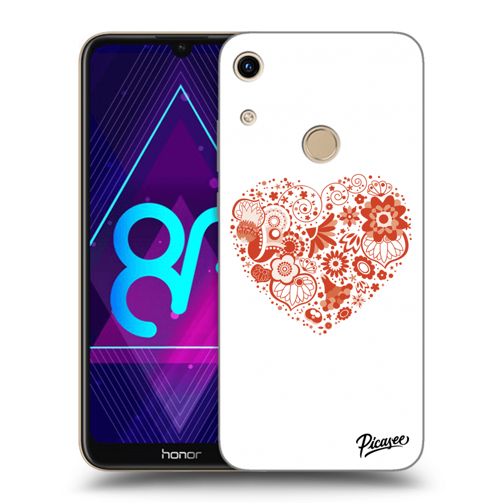 Picasee Honor 8A Hülle - Transparentes Silikon - Big heart