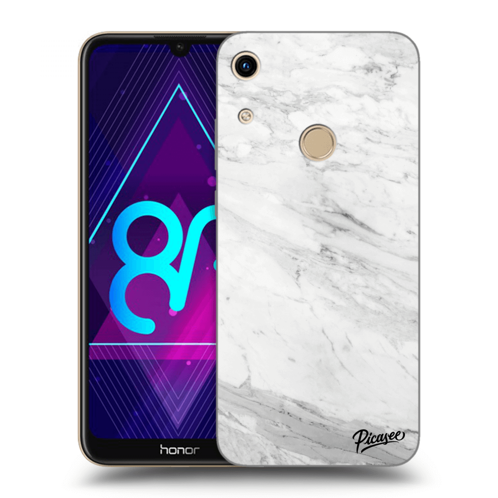 Picasee Honor 8A Hülle - Transparentes Silikon - White marble