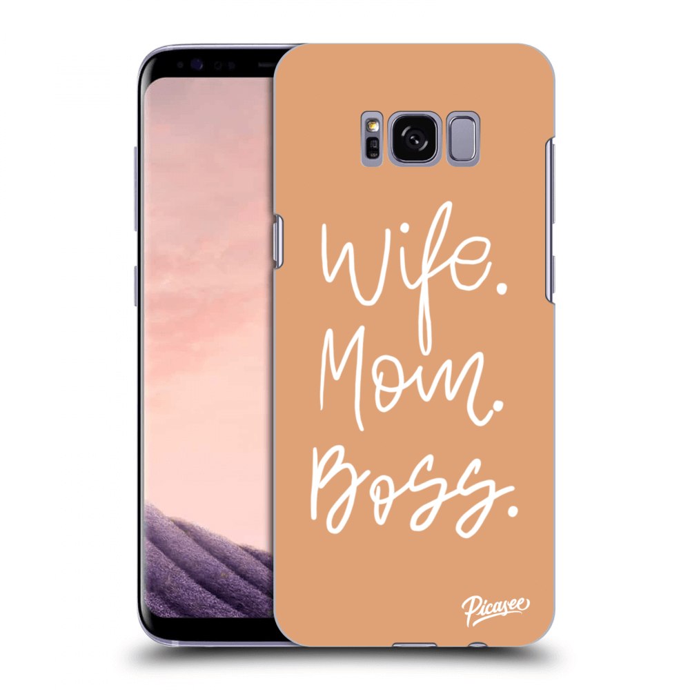 Picasee Samsung Galaxy S8 G950F Hülle - Transparentes Silikon - Boss Mama