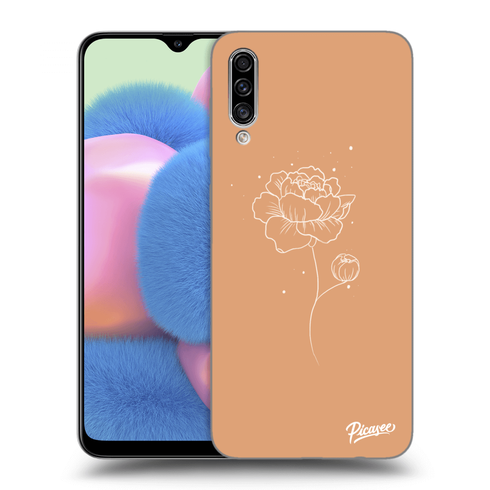 Picasee Samsung Galaxy A30s A307F Hülle - Transparentes Silikon - Peonies