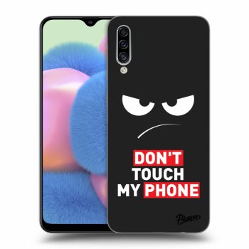 Picasee Samsung Galaxy A30s A307F Hülle - Schwarzes Silikon - Angry Eyes - Transparent