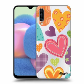 Picasee Samsung Galaxy A30s A307F Hülle - Transparentes Silikon - Colored heart