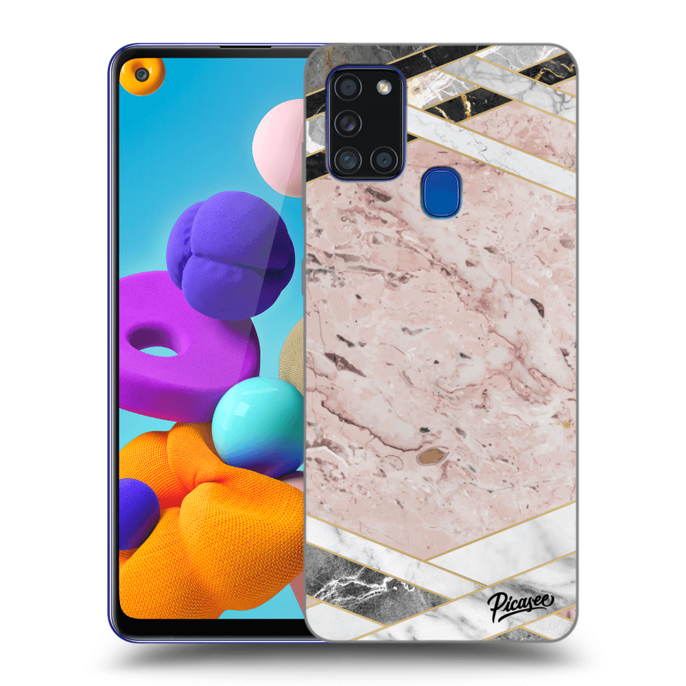 Picasee ULTIMATE CASE für Samsung Galaxy A21s - Pink geometry