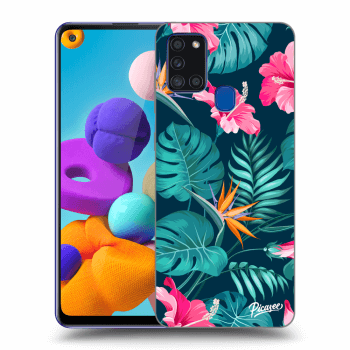 Hülle für Samsung Galaxy A21s - Pink Monstera