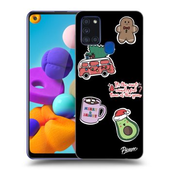 Hülle für Samsung Galaxy A21s - Christmas Stickers