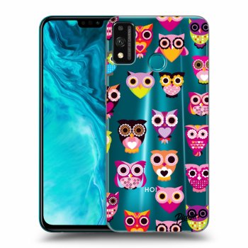 Picasee Honor 9X Lite Hülle - Transparentes Silikon - Owls