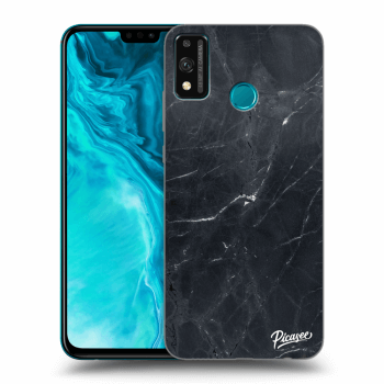 Picasee Honor 9X Lite Hülle - Transparentes Silikon - Black marble