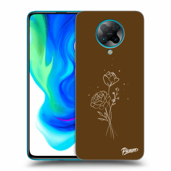 Hülle für Xiaomi Poco F2 Pro - Brown flowers