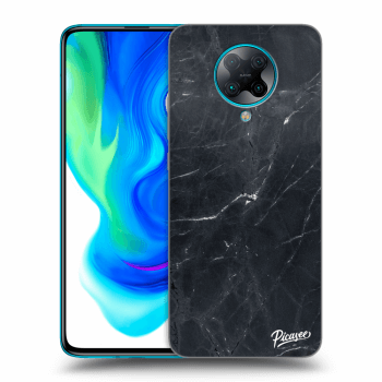 Picasee Xiaomi Poco F2 Pro Hülle - Schwarzes Silikon - Black marble