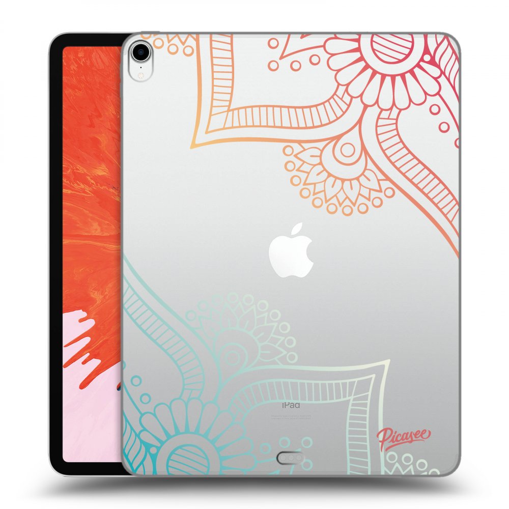Picasee transparente Silikonhülle für Apple iPad Pro 12.9" 2018 (3. gen) - Flowers pattern
