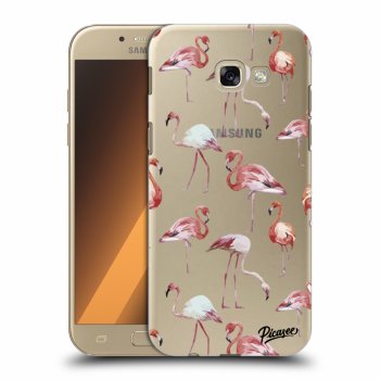 Picasee Samsung Galaxy A5 2017 A520F Hülle - Transparentes Silikon - Flamingos