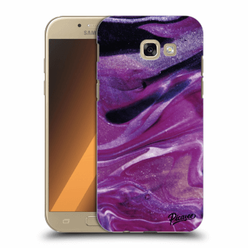 Picasee Samsung Galaxy A5 2017 A520F Hülle - Transparenter Kunststoff - Purple glitter