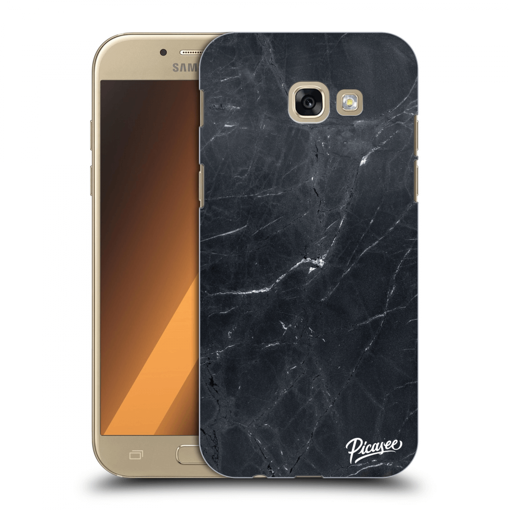 Picasee Samsung Galaxy A5 2017 A520F Hülle - Transparenter Kunststoff - Black marble