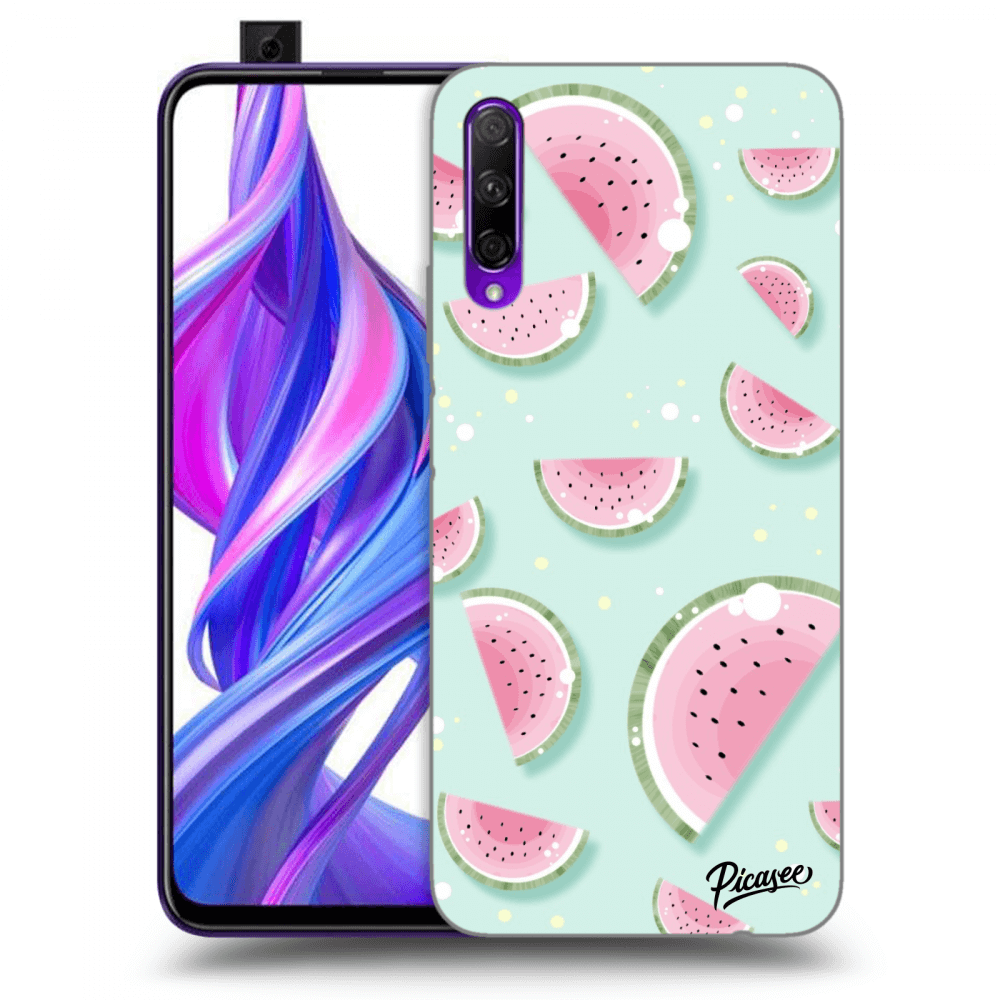 Picasee Honor 9X Pro Hülle - Schwarzes Silikon - Watermelon 2