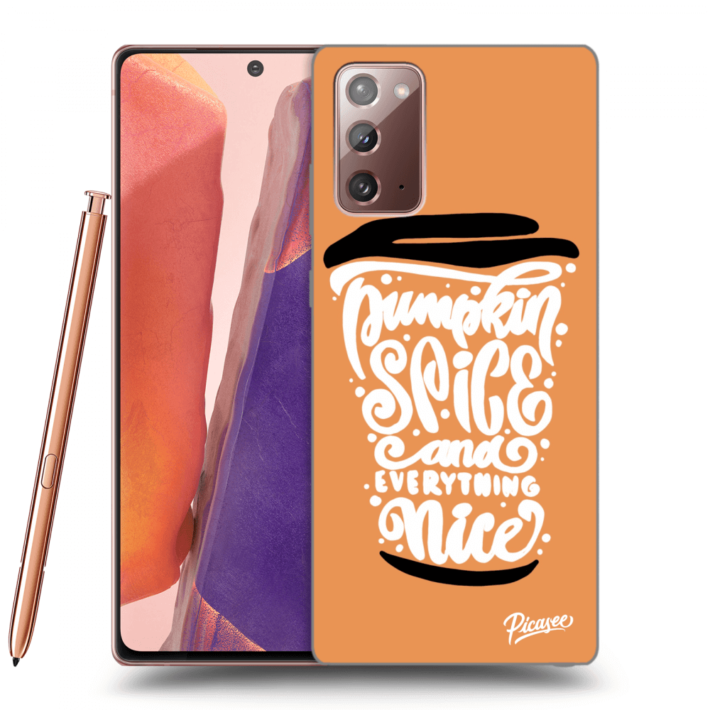 Picasee Samsung Galaxy Note 20 Hülle - Schwarzes Silikon - Pumpkin coffee