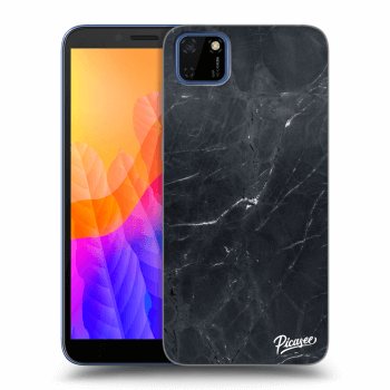 Picasee Huawei Y5P Hülle - Transparentes Silikon - Black marble