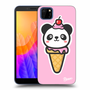 Picasee Huawei Y5P Hülle - Schwarzes Silikon - Ice Cream Panda