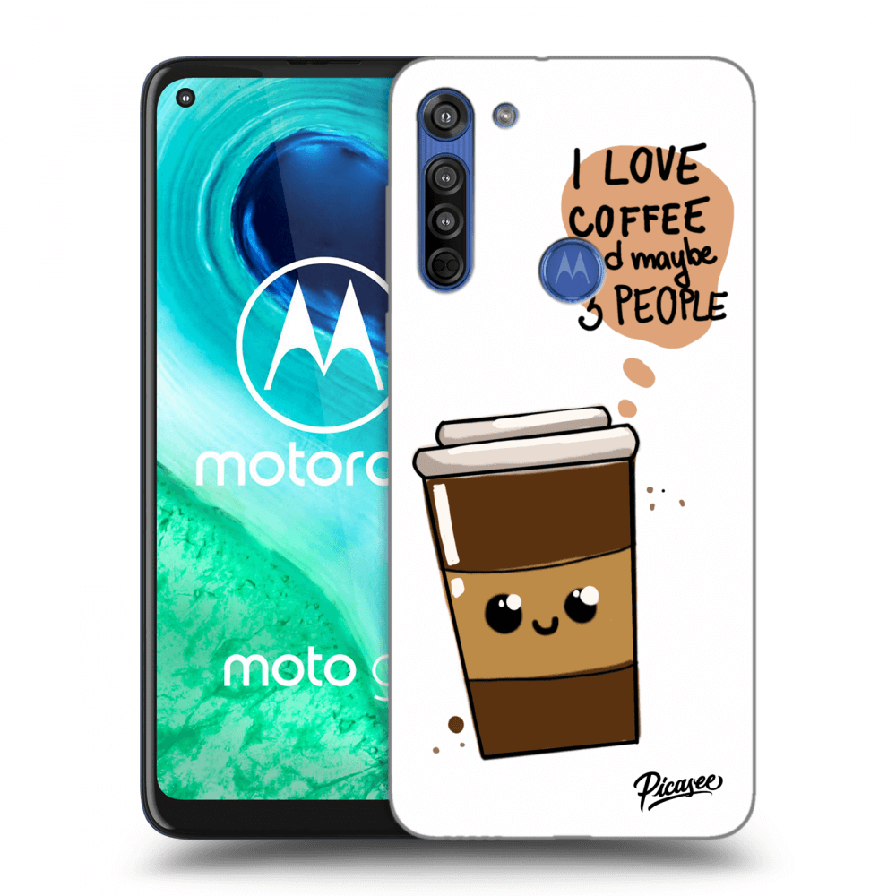 Picasee Motorola Moto G8 Hülle - Transparentes Silikon - Cute coffee